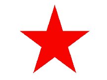 California Red Star Flag 1836
